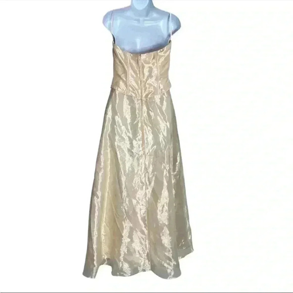 Vintage Fairycore Princess Coquette Embroidered Corset Prom Dress 8 Made In USA - Picture 4 of 15